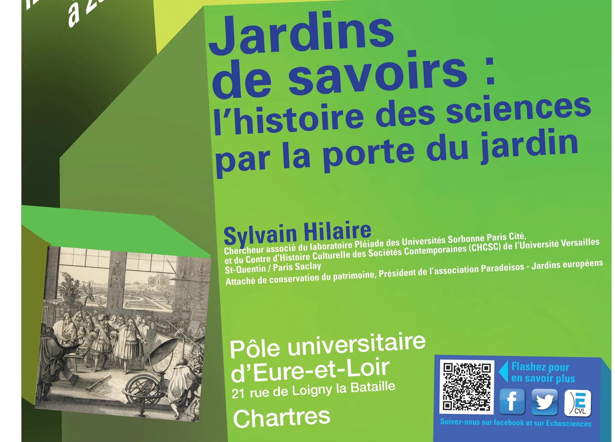 Conférence publique sur les “jardins de savoir” au centre Sciences de Chartres