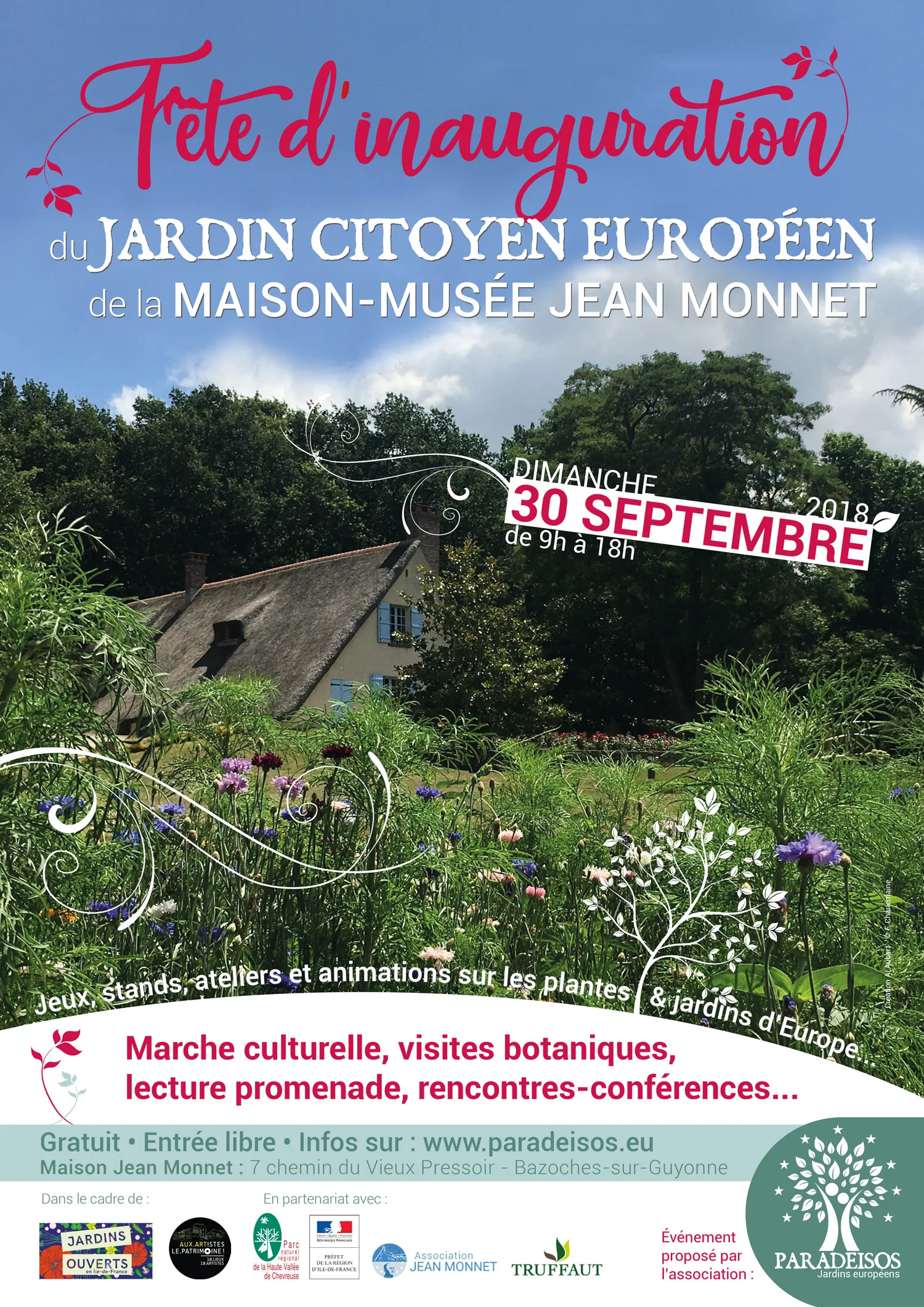 Fête d’inauguration du Jardin citoyen européen de la maison-musée Jean Monnet – 30/09